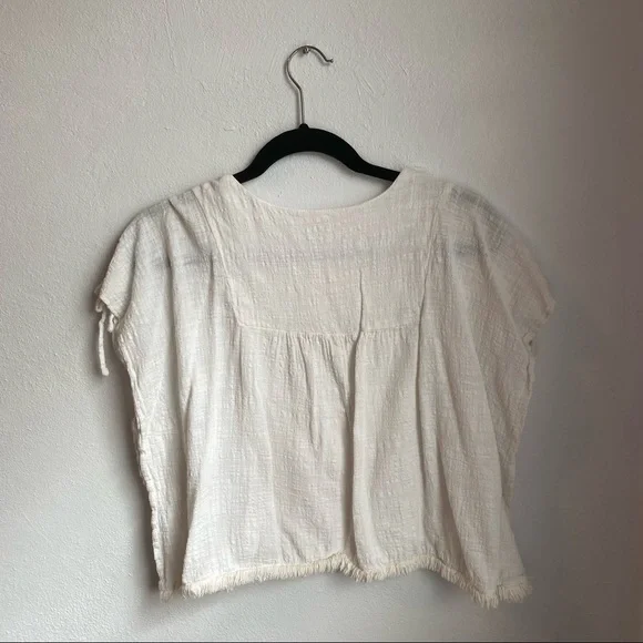 Zara White Top with Crochet like front part - Picture 4 of 9